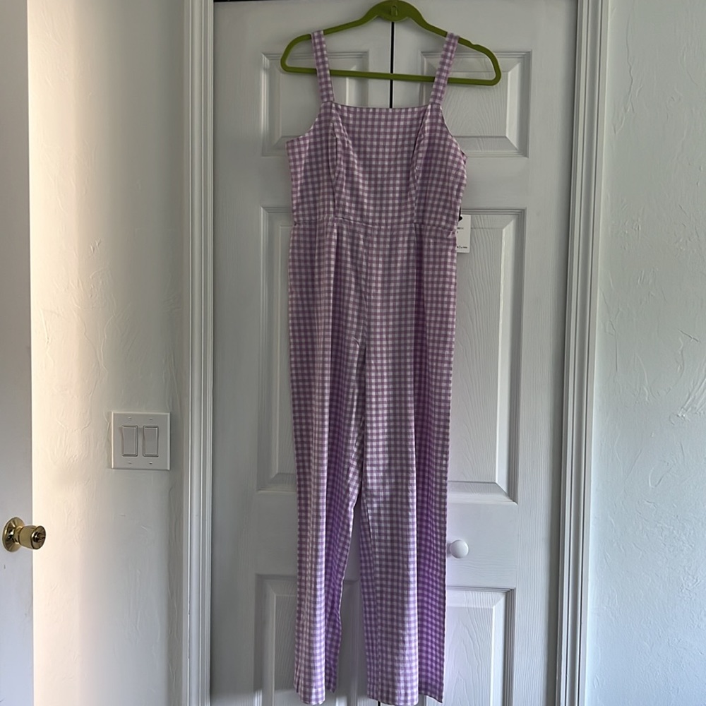 Japna Lavender Gingham Jumpsuit